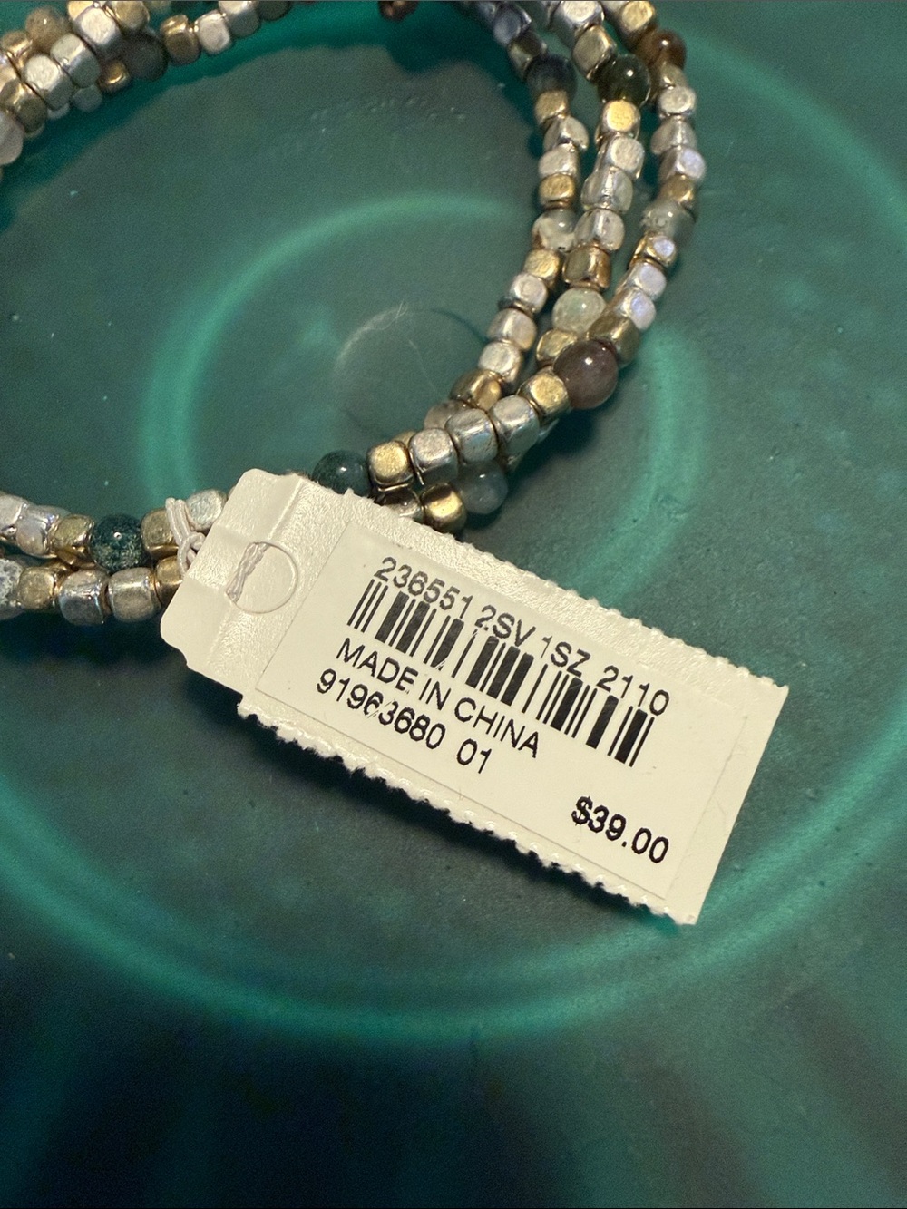 J.Jill Multicolor Metallic Beaded Set of Bracelets - Picture 2 of 3